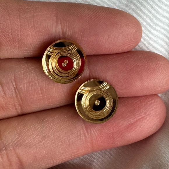 Taurus Stud Coin Circle Earrings - Picture 1 of 2